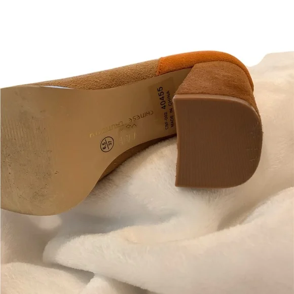 Chinese Laundry Classic Color Block Mod Mid Calf Boot, Camel Multi Suede so cool - Picture 11 of 15